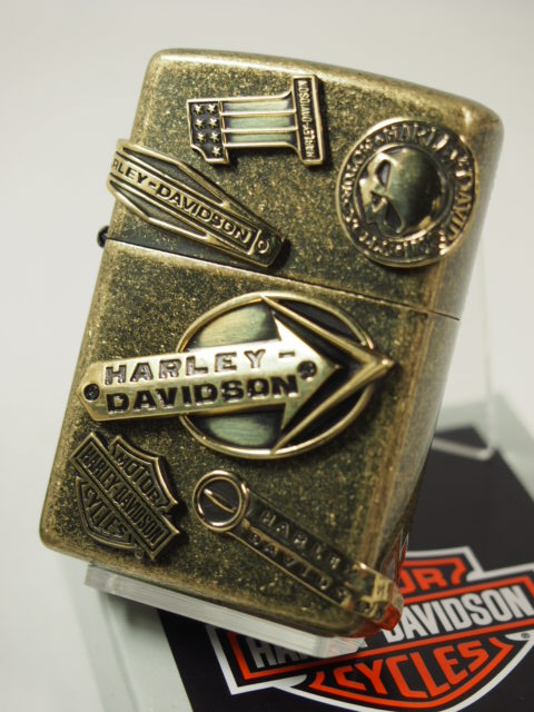 ジッポーライター： NEW Zippo 【限定】 ハーレー //Harley Davidson// メイク メタル HDP-64 真鍮燻し ブラス バレル JP 日本限定製造モデル 両面加工 エッチング 彫刻 ◆豪華◆ 送料無料 【あす楽対応】 【父の日】 ジッポ ジッポー ライター 【ダルマヤ】