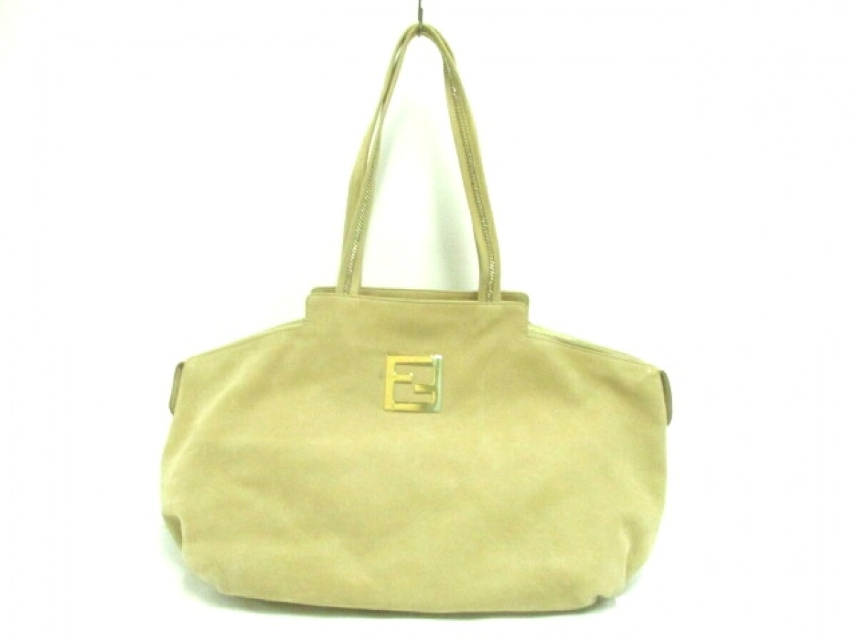 FENDI(フェンディ) ショルダーバッグ ランポ 8BR636 ベージュ ヌバック【中古】